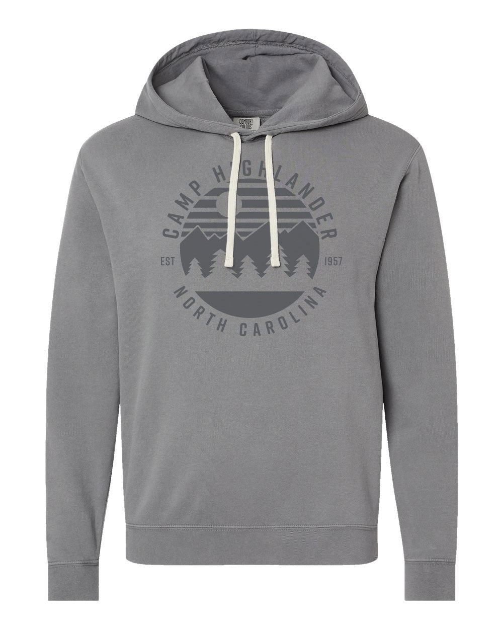 Grey Adult Retro Logo Hoodie