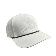 Load image into Gallery viewer, White Rope Embroidered Camp Highlander Hat
