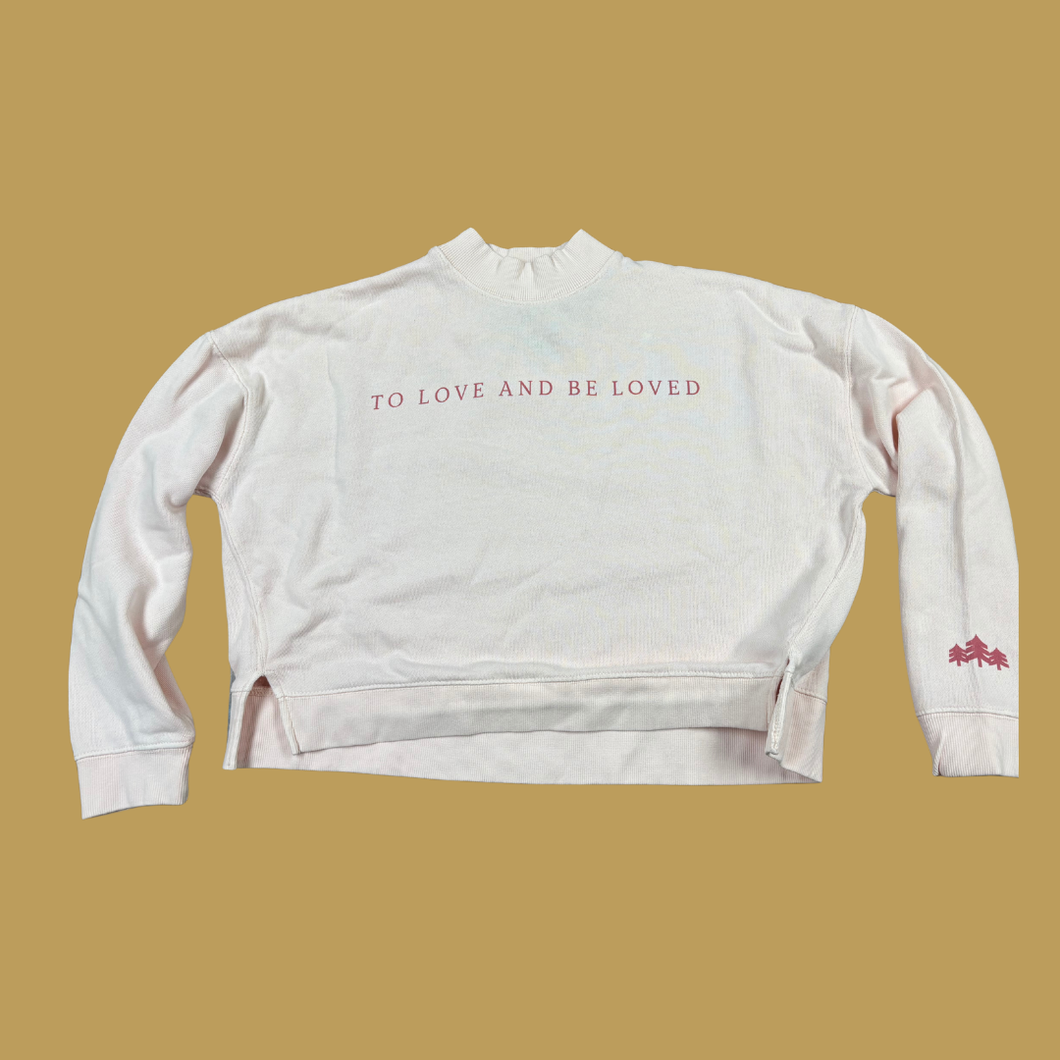 To Love and Be Loved Crop Southern Fried Cotton Pullover