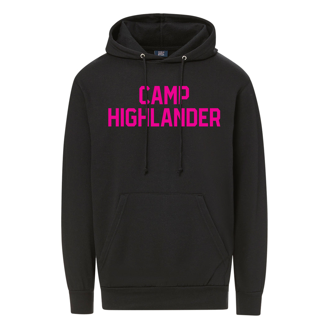 Hot Pink on Black Applique Hoodie