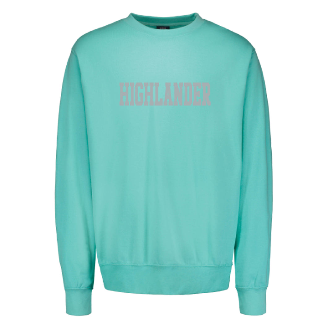 Teal with Grey Highlander Adult Crewneck