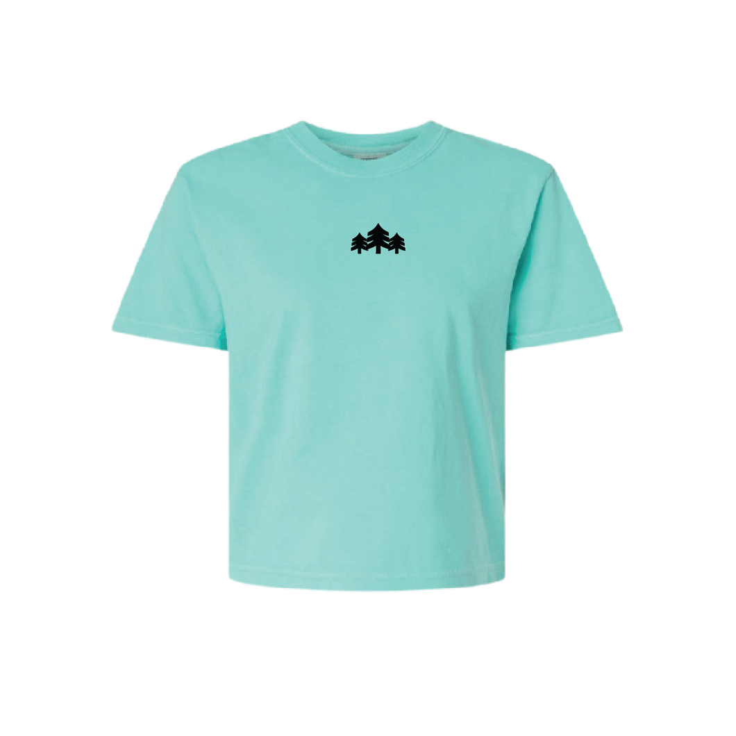Comfort Colors Crop Logo Tee - Teal