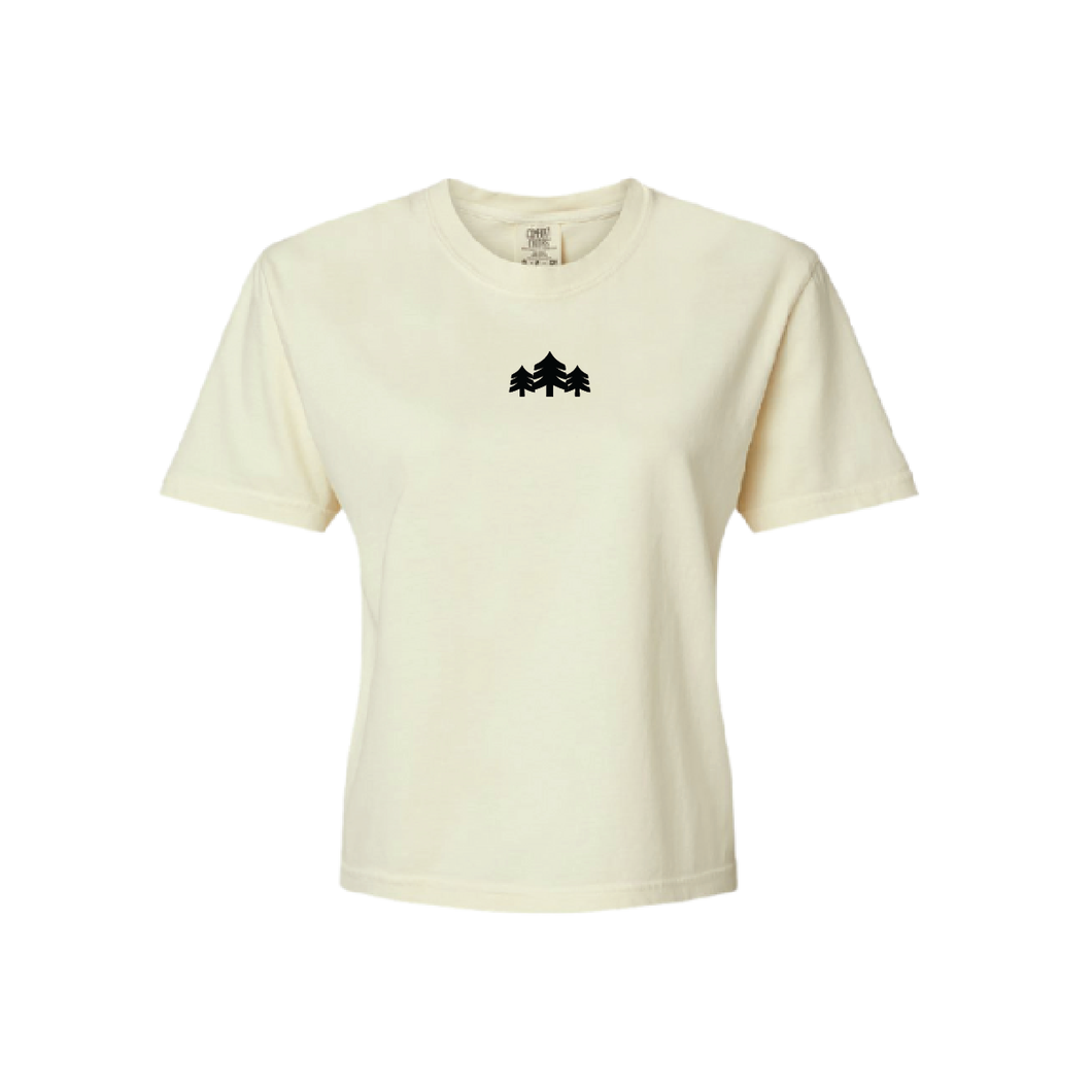 Comfort Colors Crop Logo Tee - Ivory